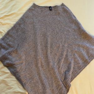 Gray Cashmere Poncho